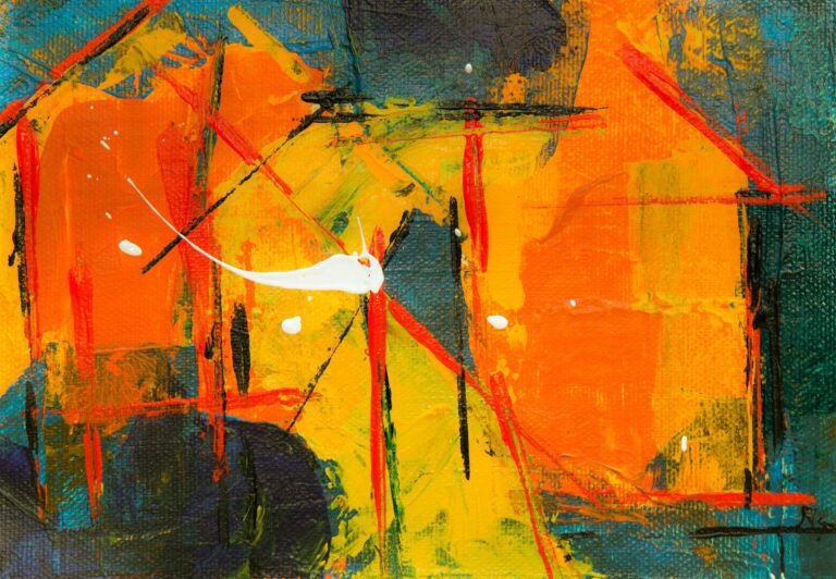 Abstract painting symbolizing the power of storytelling to connect minds, evoke emotions, and inspire action.