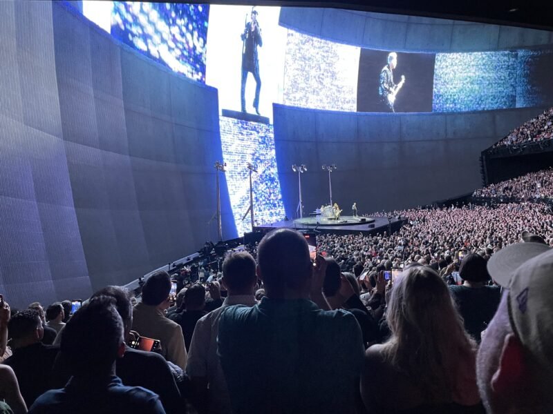 U2 live at The Sphere, Las Vegas — where sound, light, and emotion align. Photo taken by the author.