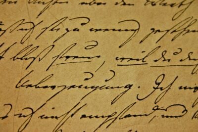 handwriting, symbolizing the emotional power of words